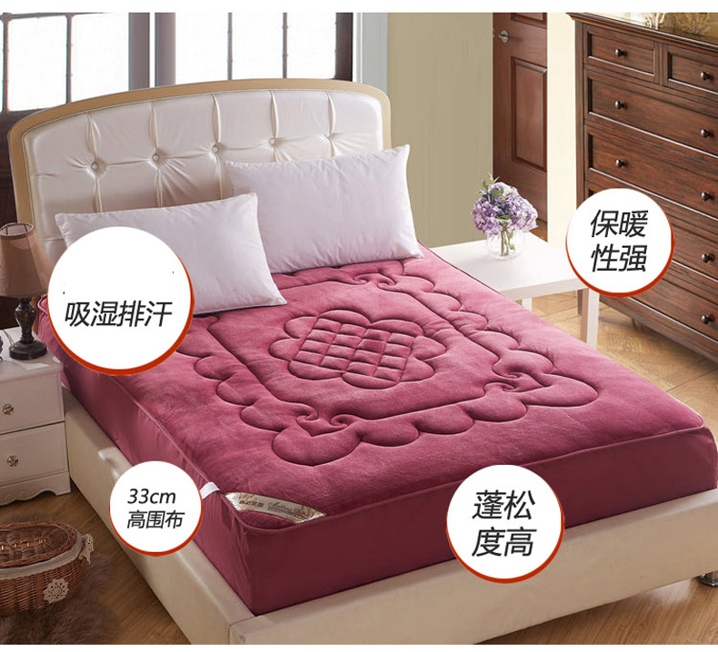 phương pháp Levin 1.8m dày đống bông bedspread bụi Được trang bị nệm trải 1,5m Simmons duy nhất mảnh bảo vệ bìa 1.2 - Trang bị Covers 	ga chun trải giường 2mx2m2	
