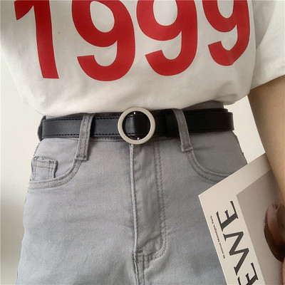 无孔网红皮带ins风牛仔裤腰带