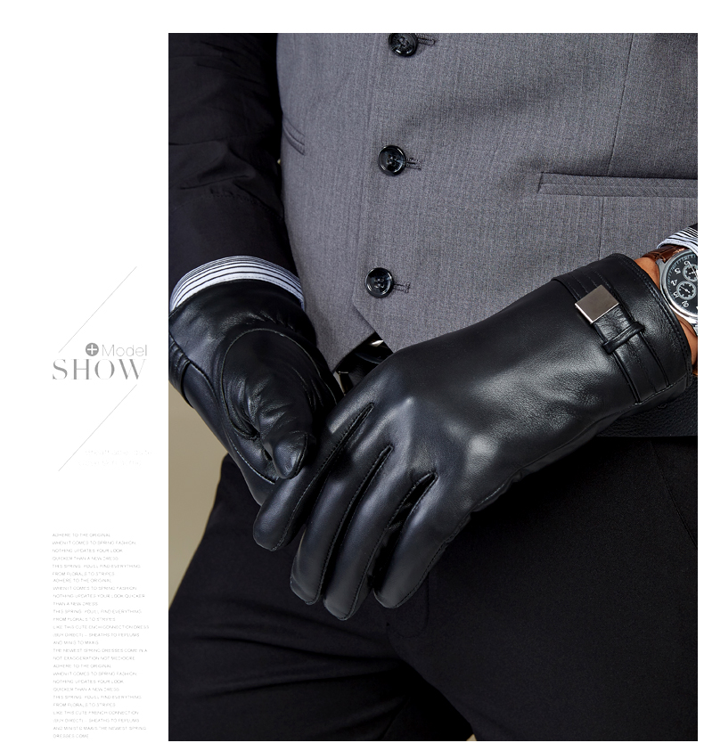 Gants pour homme      en peau de mouton - Ref 2782429 Image 17