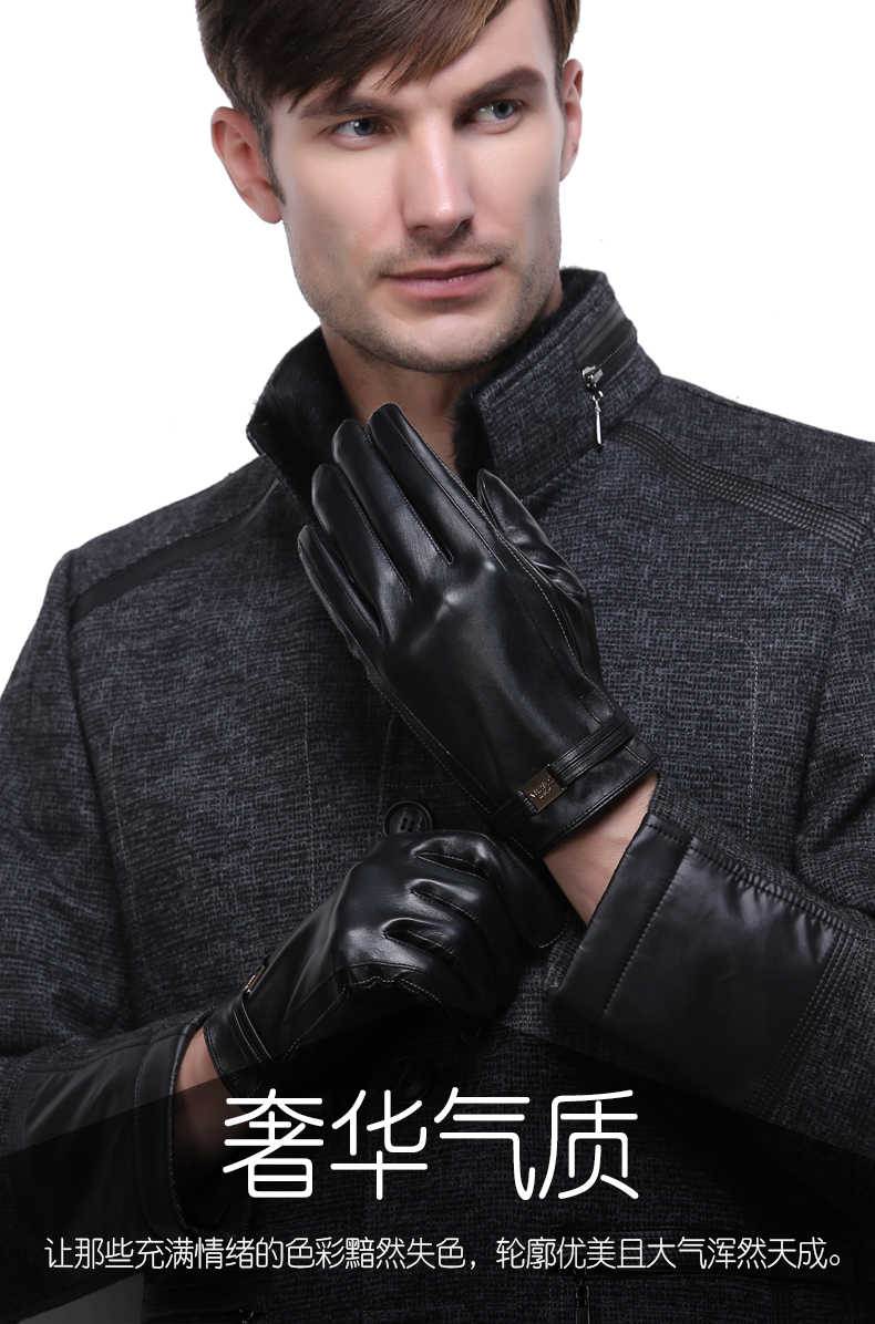 Gants pour homme      en peau de mouton - Ref 2782420 Image 6