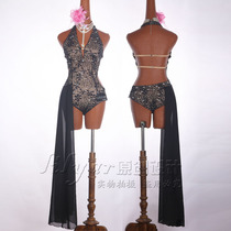 New Latin dance dress sasa sasa dance dress lace dress one-piece suit custom pole dance performance