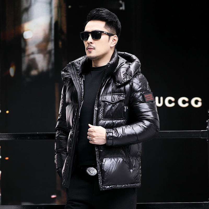 High-End Large Goose down Jacket for Men, Short Thickened Puffer Jacket, New Winter Men's Brand Winter Clothing, Warm Coat