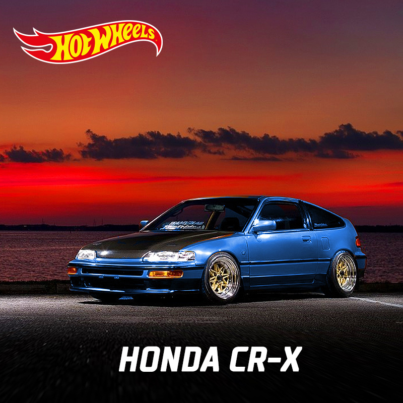 Hot Wheels Alloy Sports Car 88 Honda Cr-X Simulation Boy Toy Car Model C4982