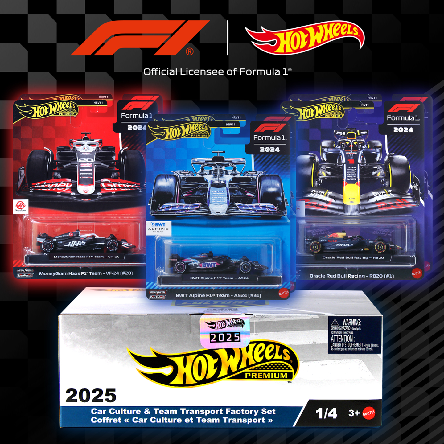 ホットウィール カーカルチャーコレクション ギフトボックス おもちゃモデル HJV98 ゴールドラベル F1 レーシング レッドブル コンビネーションセット