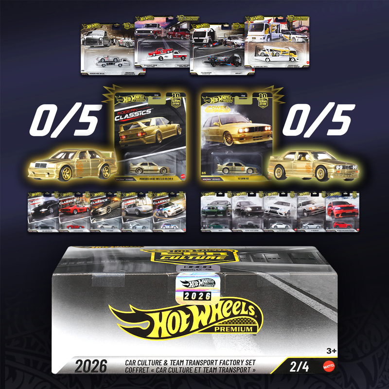 Hotwheels Hot Wheels Car Culture Collection Gift Box Toy Model Ferrari Bugatti No. 0 Hjv98