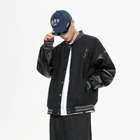 Lanzhi Mosquito Land -Zinc четыре -фарцевые осенние кожаные рукава, чтобы сражаться с новым шерстяным пальто