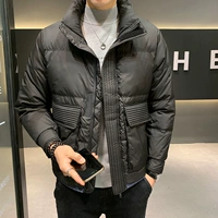 Зимний короткий пуховик, куртка, коллекция 2021, оверсайз, увеличенная толщина