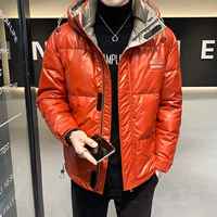 Пуховик, короткая глянцевая толстовка с капюшоном, удерживающая тепло мужская куртка, коллекция 2021, увеличенная толщина