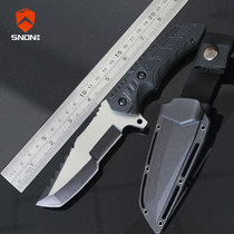 High hardness special battle camping outdoor knife Wilderness survival Carry tactical knife Self-defense multi-functional small straight knife