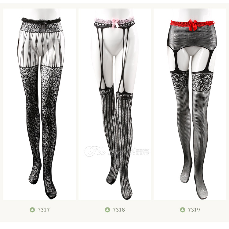 Ghen tị sexy rỗng tình yêu garter ren mở 裆 hip lưới vớ trong ống vớ nữ mỏng Xiêm vớ mùa hè