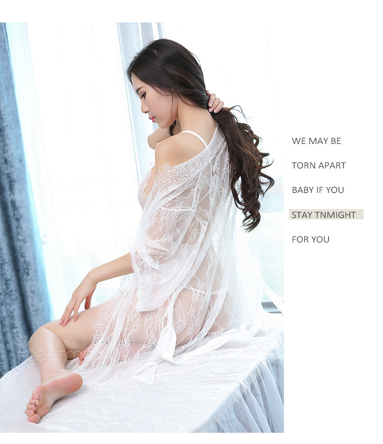 Envy sexy phối cảnh lông mi ren đồ lót gợi cảm váy ngủ trong suốt đoạn dài kích thước lớn đồng phục phù hợp với đồ ngủ tie đầm cho người lớn tuổi