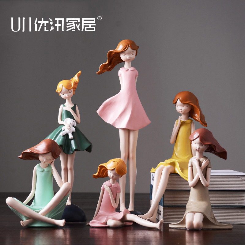 Bedroom Pendulum Fittings Pins Resin Home Decoration Goods Girls Cute Romantic Room Desktop Little Furnishing Creative Gifts