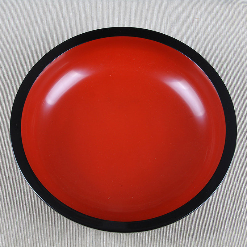 O Japan lacquerware Japanese wheel island coated wood tyre lacquered ware with red large lacquer bottom black lacquered outer tortoise