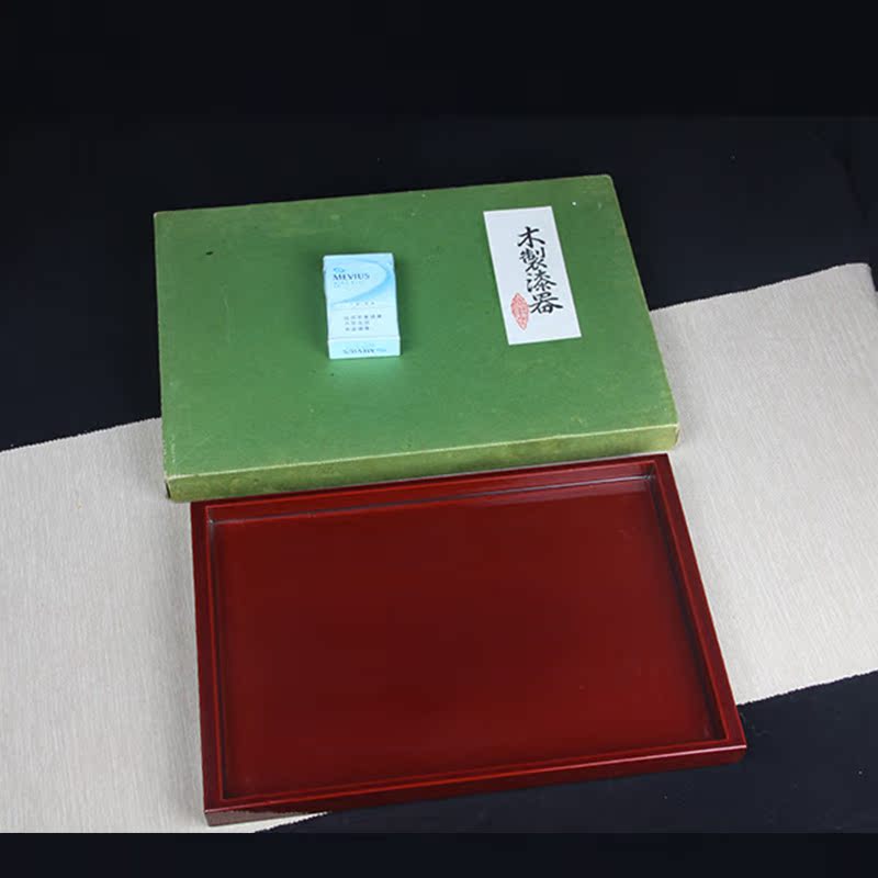 O Japan lacquerware Japanese lacquerware Foursquare disc 1 Japanese wheel island coated wood tyre lacquerware tray