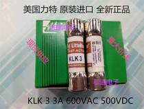KLK 3 Fast Fuse Fuse ceramic 10X38 USA Littelfuse 3A 600V