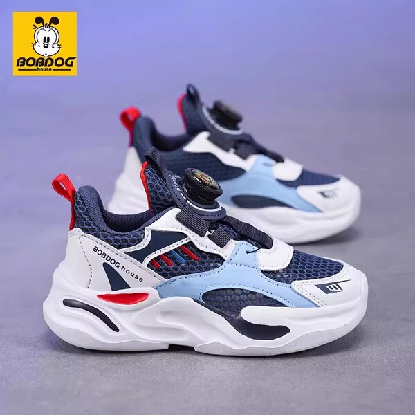 Babudou Boys' Shoes 2026 New Spring and Autumn Children's Sports Shoes for Older Kids, Lightweight Breathable Mesh for Elementary School Students — 4