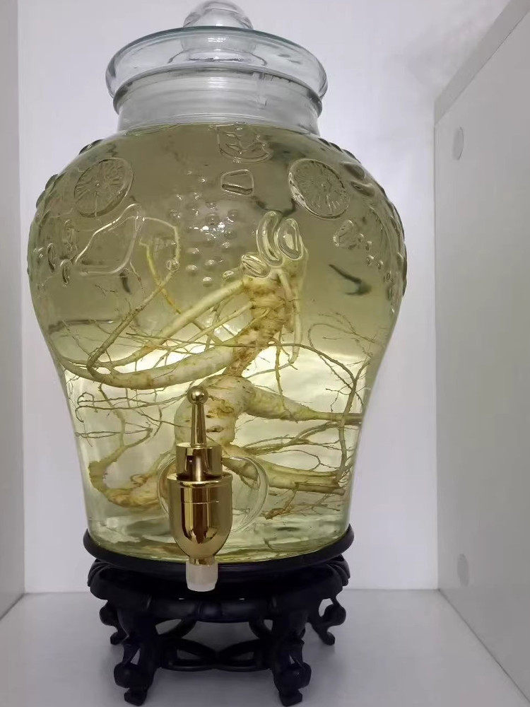 Glass Wine Bottle 5 Pounds 5kg Lead-Free Household Wine Bottle with Faucet, Sealed Wine Jar, Wine Brewing Jar, Wine Pot