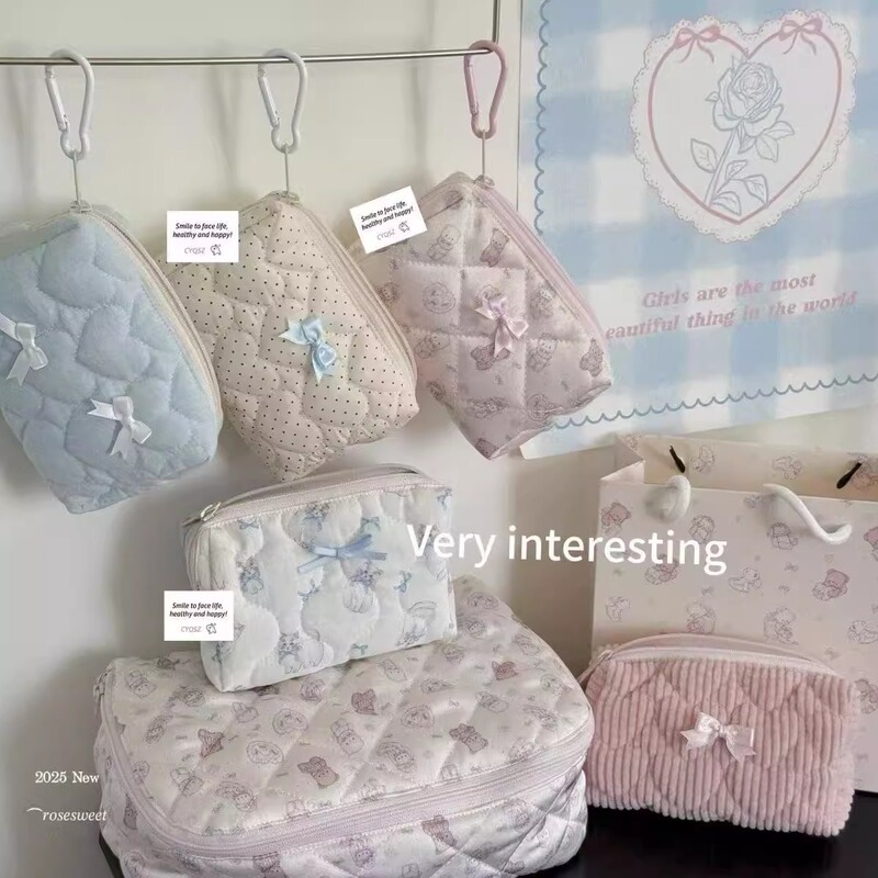 New ins Style Cute Quilted Storage Bag/Ccd Bag/Lipstick Bag/Mini Portable Coin Purse