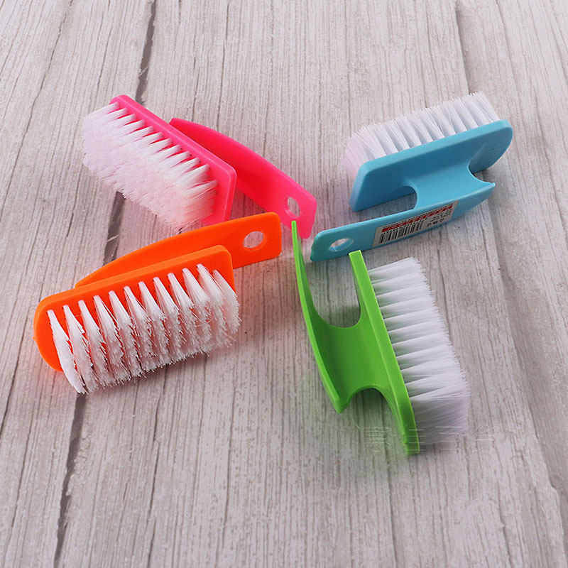 Plastic brush hard hair wash shoe brush multi-functional household powerful kitchen cleaning vegetables fruit brush cleaning small handbrush