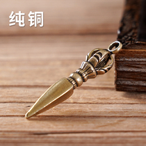 Pure Brass Five Shares Kestle Downpestle Pendant pestle pendant male and female Accessories Accessories Necklace Personality Pendant