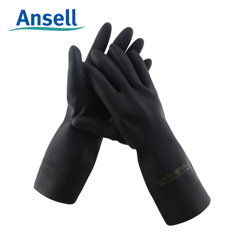Ansell Ansell87-950 rubber anti-chemical laboratory anti-acid and alkali household protective labor insurance work gloves