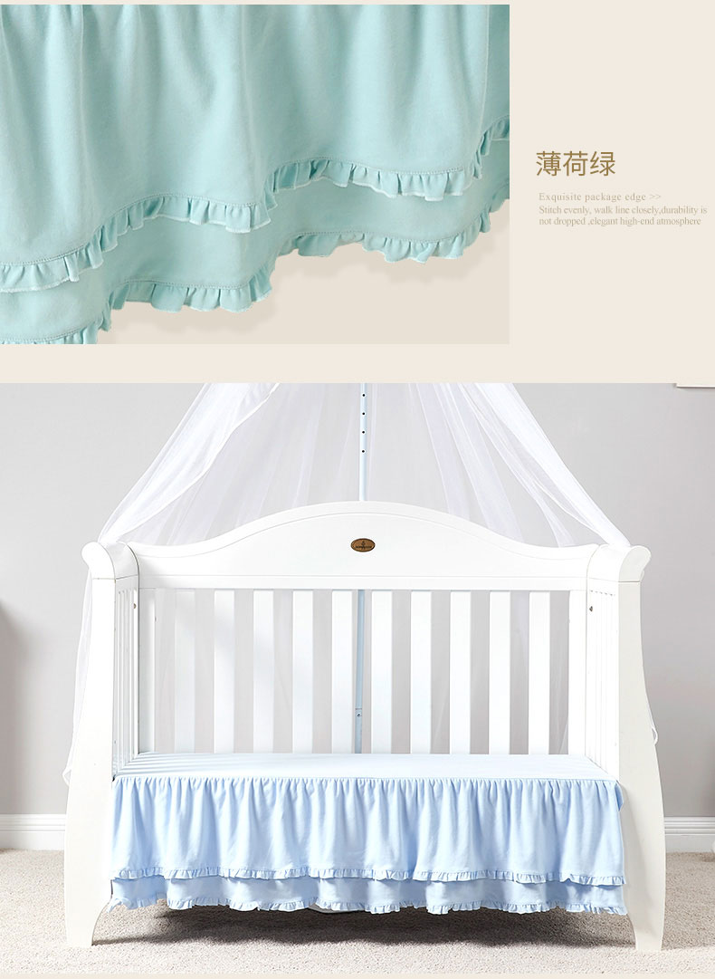 Ti tình yêu giường cũi trẻ sơ sinh giường trẻ em giường đơn cũi váy cotton giường - Túi ngủ / Mat / Gối / Ded stuff túi ngủ cho bé chính hãng