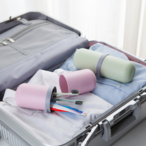 Travel toothbrush box portable wash cup brushing cup set couple tooth cylinder creative simple dental tool storage