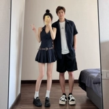 Юбка для влюбленных, летняя парная одежда, рубашка, приталенный корсет, платье с рукавами без рукавов, французский стиль, изысканный стиль