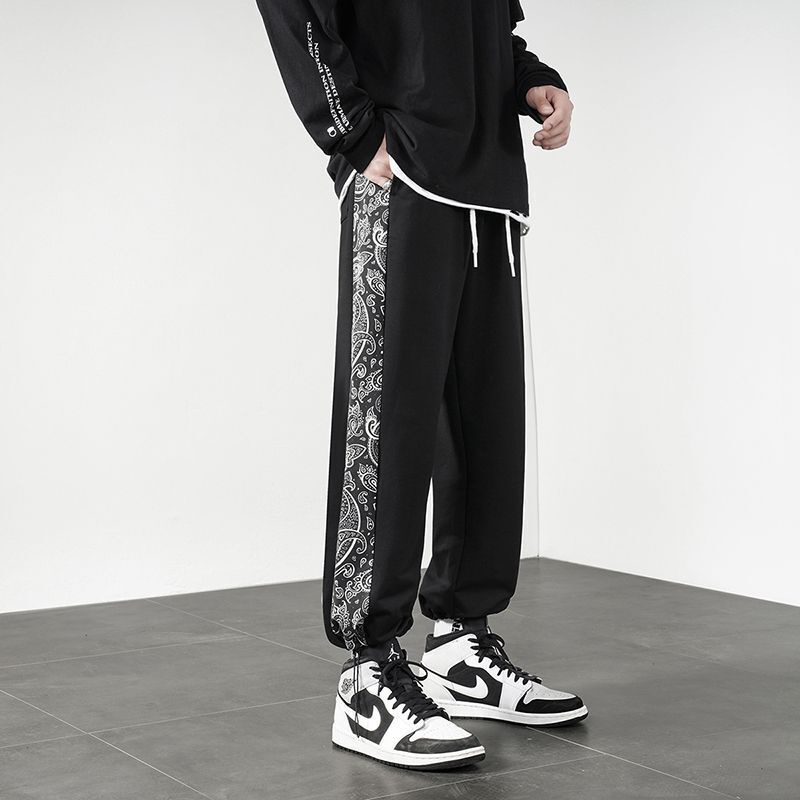 Men's Sweatpants Spring and Autumn New Korean Style Trendy Street Style Cropped Pants Casual Loose Fit Versatile Fashion