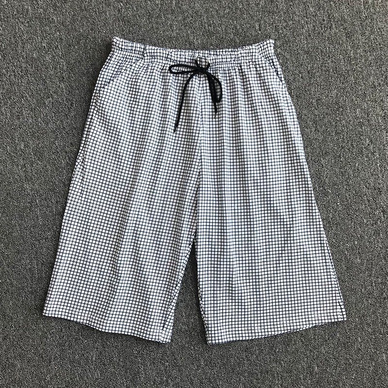 Quần short nam mùa hè Hàn Quốc cotton kích thước lớn đồ ngủ cotton rộng mùa hè Quần tây nam giản dị có thể mặc quần baggy nữ