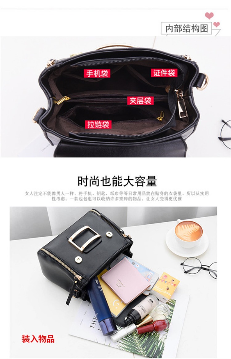Kangaroo thời trang 2018 túi da mới nữ đích thực Hàn Quốc ladies shoulder bag công suất lớn túi vuông nhỏ túi xách nữ da bò xịn
