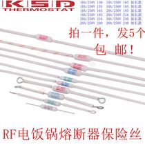 RF rice cooker ceramic temperature fuse 10A 20A 250v 130 165 185 216 230 with a 240-degree overview
