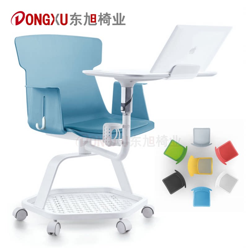 Azure multifunctional creative table and chair integrated training chair with tableboard conference chair storage splicing armchair discussion chair