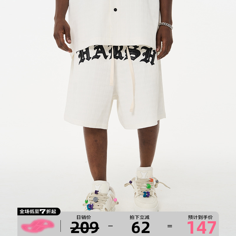 harsh and Cruel Foundation Bacca Species embroidered street loose casual shorts