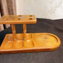 Second-hand Japanese Swank wooden 6-bit vintage pipe rack FF2594