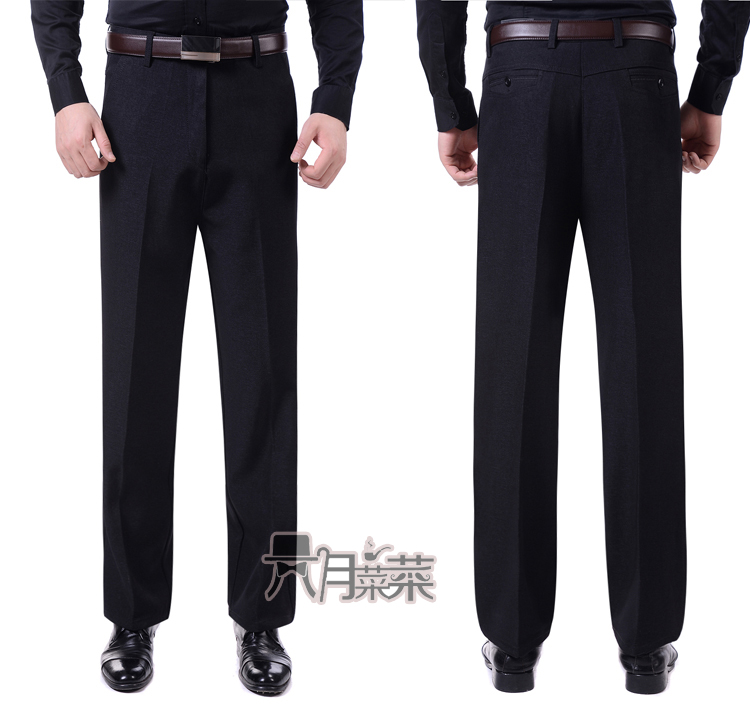 Quần nam trung niên mùa thu và mùa đông dày cộng với quần nhung dày cha quần mùa đông quần cũ giản dị lỏng lẻo quần vải nam