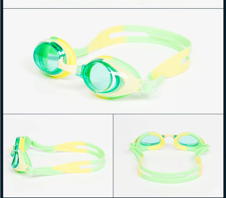 Kính râm trẻ em Li Ning HD kính bơi chống sương mù trẻ em và thanh thiếu niên kính bơi hộp lớn LSJK302 - Goggles
