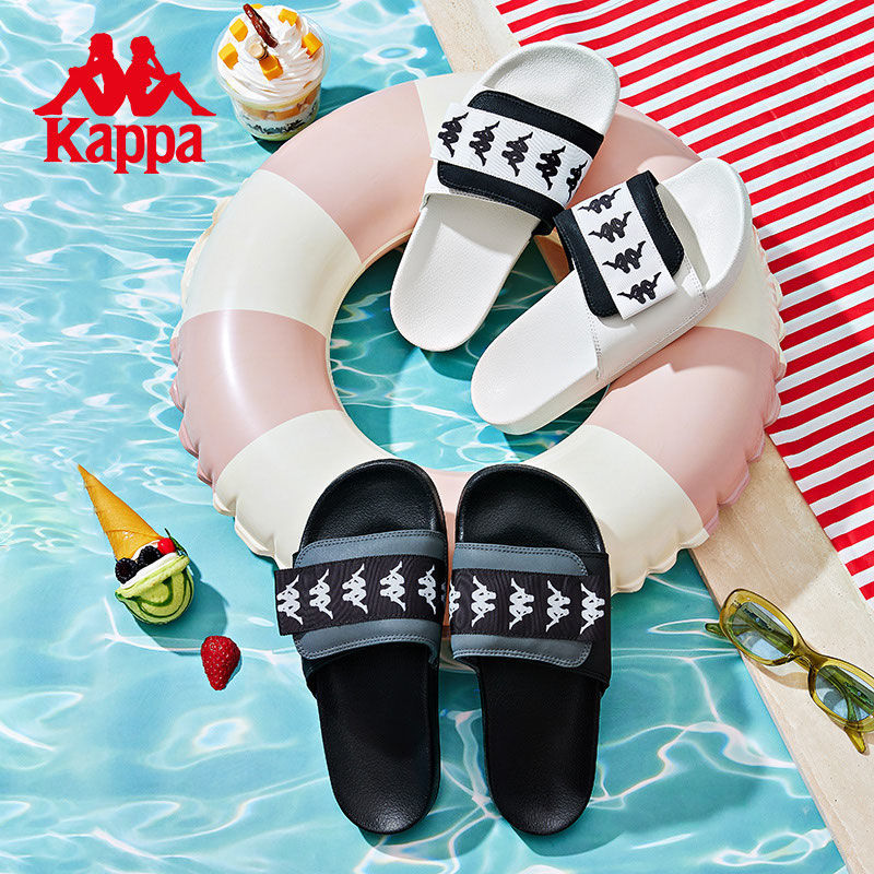 Kappa Kappa Logo Slippers for Couples, Men and Women, Outdoor Beach Velcro Sports Sandals K0Dx5Lt01D