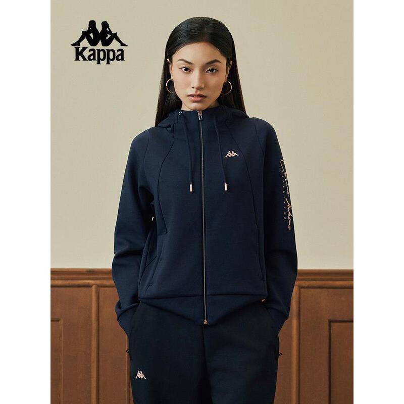 Kappa Back-To-Back Sports Open-Front Hoodie Women's New Sweatshirt Casual Long-Sleeve Jacket Trendy K0F22Mk41