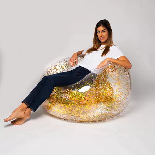 Надувные блестки для ногтей, диван, надувной кушон, мигающая складная подушка в обеденный перерыв