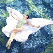 Extra large angel wings inflatable floating bed ice cream floating row pineapple watermelon water floating swimming ring photography props