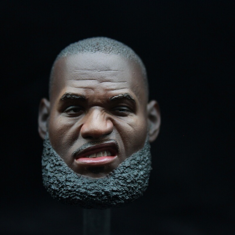 〓 Big-Headed Ghost 〓   1/6 Lakers Lebron James James Disdain Head Sculpt in Stock