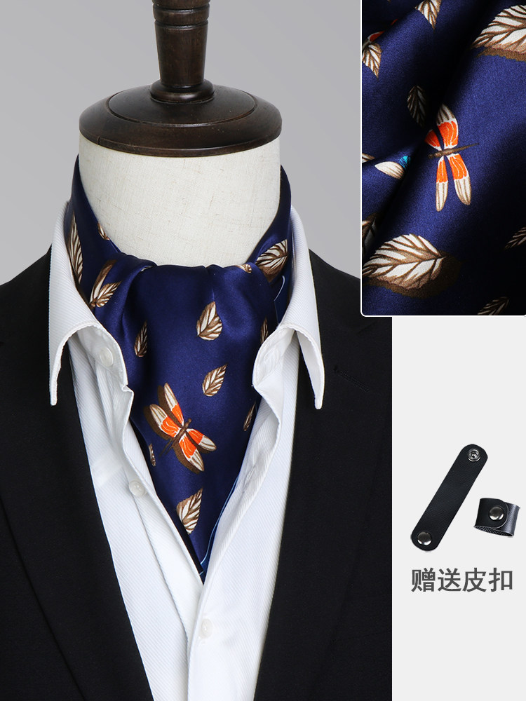 Men's Silk Scarf, Silk Neckerchief, Small Square Scarf, Suit Collar Scarf, Neck Scarf, Business Thin Scarf