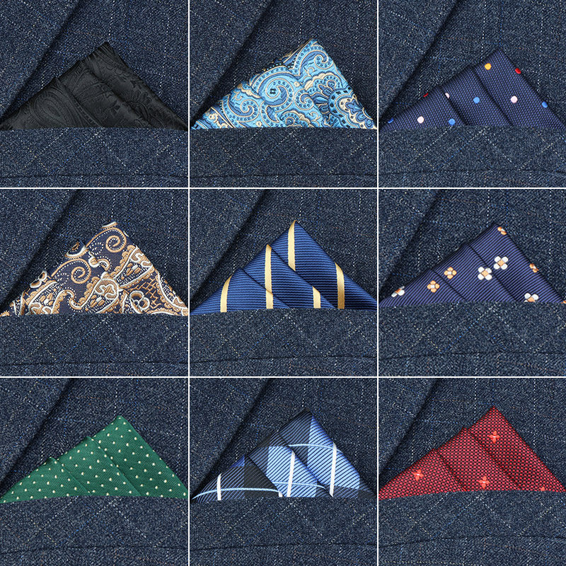 Men's Suit Pocket Square, British Style Pocket Handkerchief, Business Formal Suit Chest Scarf, Shirt Handkerchief, White Decoration