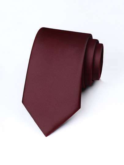 Red Tie for Men, No Need to Tie, Wedding Business Groom Zipper Style Lazy Formal Wear Men's Hand-Tied Burgundy Wedding Suit