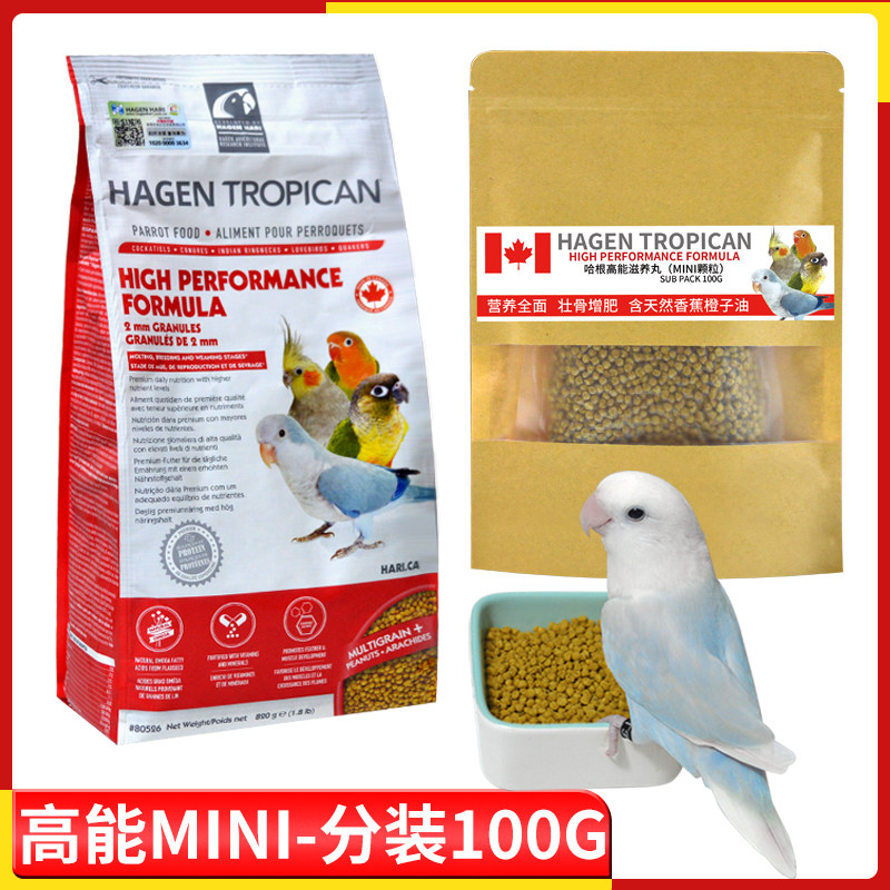 Hagen Harry small and medium parrot nourishing pill feed peony root for small sun high-energy mini bird grain 100g