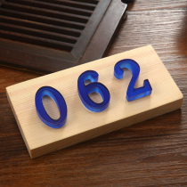 European glass crystal digital house number size English letter house number room number number number identification house number