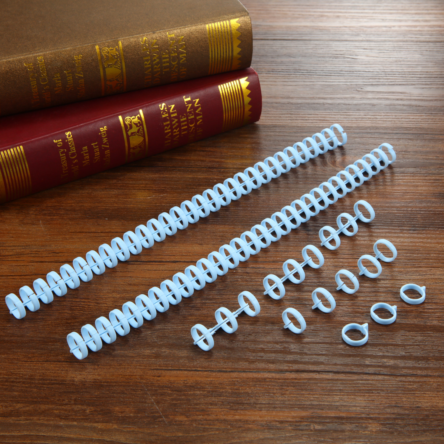 A4A5 loose-leaf binding clip strip 30-hole round hole coil plastic binder 20-hole removable loose-leaf binding ring