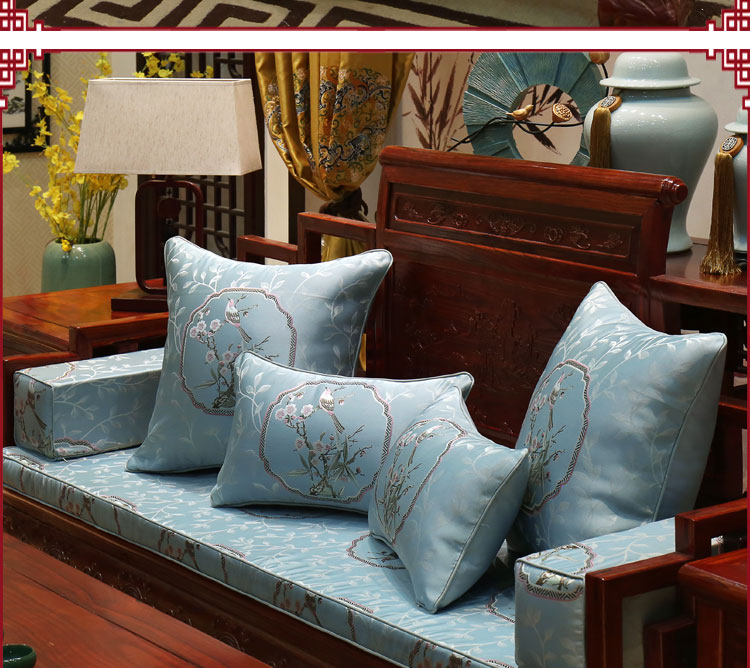 Mahogany sofa đệm Trung Quốc thêu cổ điển phong cách Trung Quốc đệm Taishi Ghế La Hán rắn gỗ vòng đệm tùy chỉnh đệm ghế văn phòng