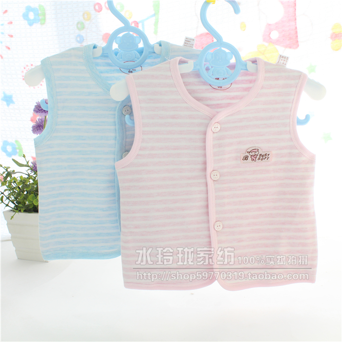 Bé vest vest mùa xuân và mùa hè bông dày sơ sinh vest con bé ấm áo vest quần áo